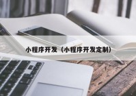 小程序开发（小程序开发定制）